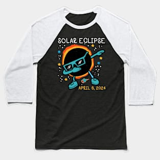 Total Solar Eclipse April 8 2024 Retro Groovy Women Kids Men Baseball T-Shirt